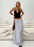 Find Your Love Flowy Maxi Skirt White