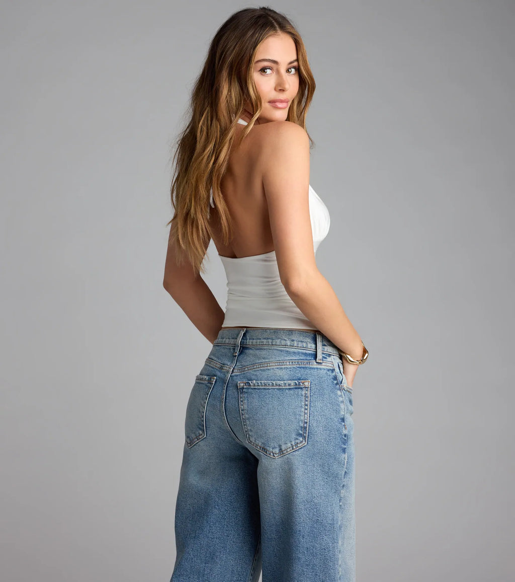 Serving Vibes Halter Crop Top