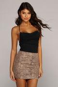 Not Tied Down Cowl Neck Bodysuit