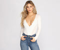 Crochet Beauty Ribbed Knit Bodysuit