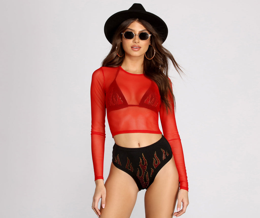 In A Mesh Mood Crop Top