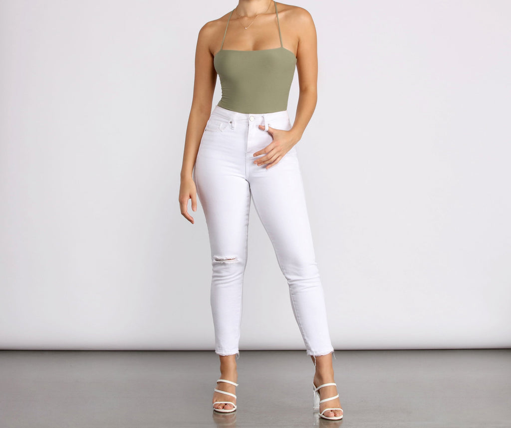 Looking Good Lace Up Bodysuit