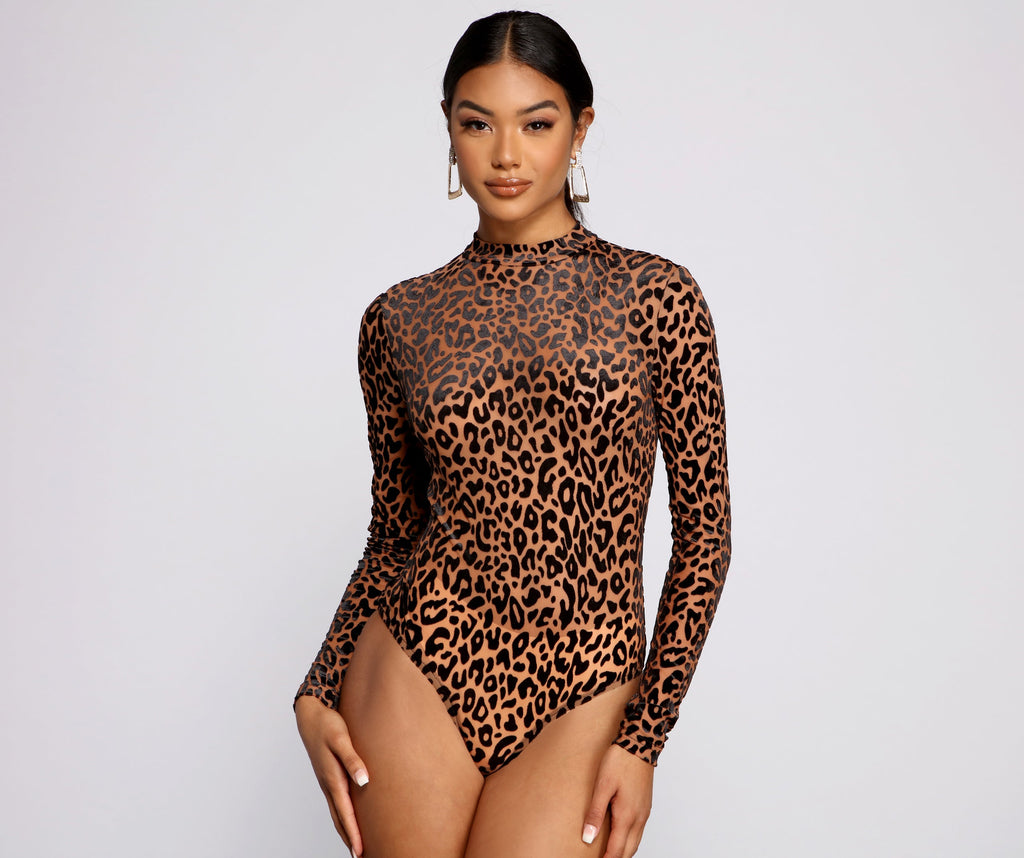 Forever Fab Leopard Print Bodysuit
