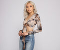 Tie Dye Wrap Crop Top