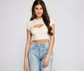 Chic Cuts Ribbed Knit Crop Top