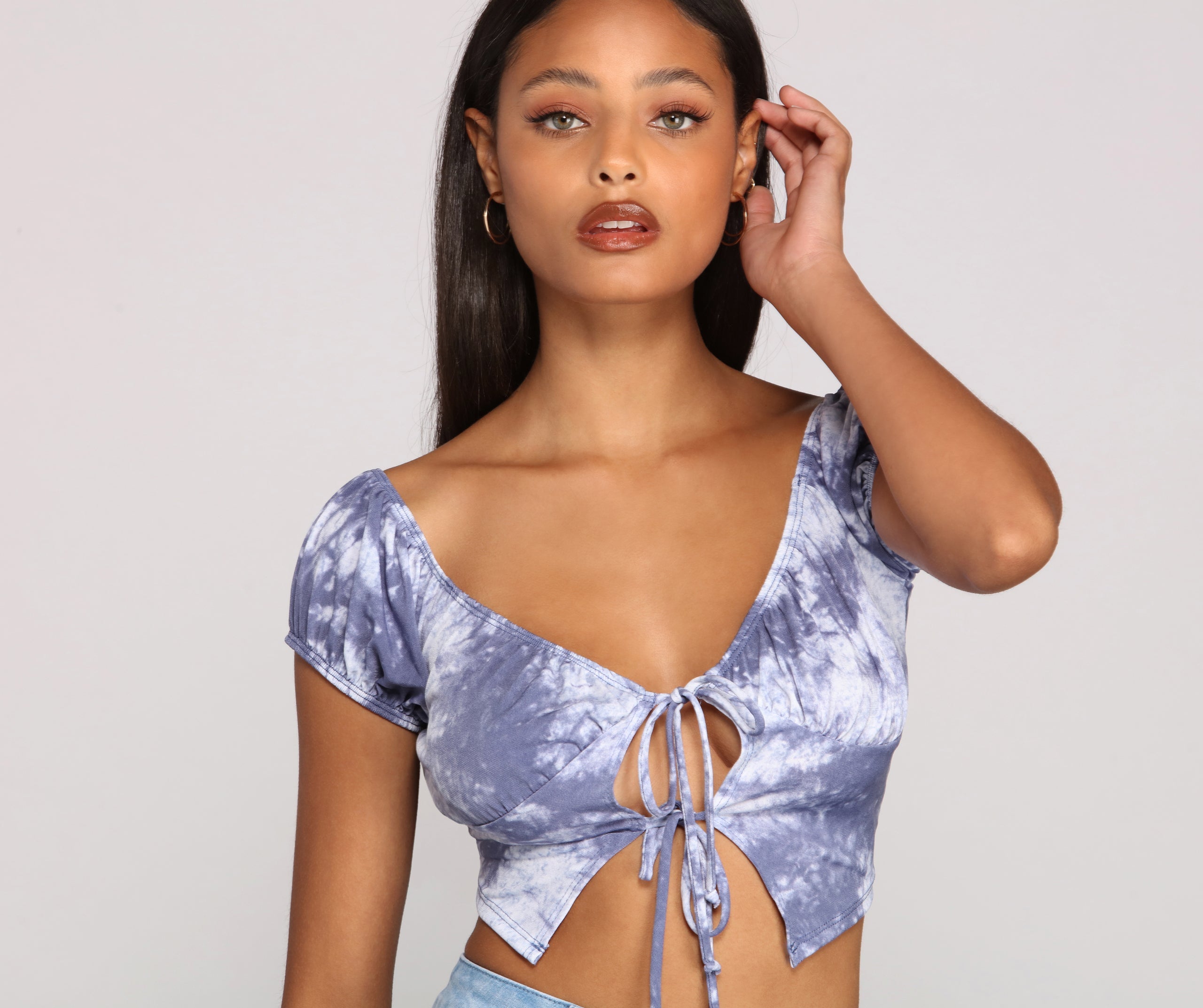 Trendy And Carefree Tie-Dye Crop Top