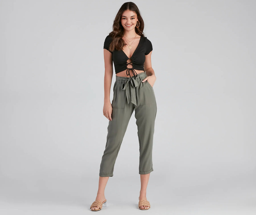 Casual Slay Knit Crop Top