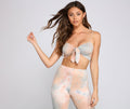 Tie Dye Glam Tie Front Top