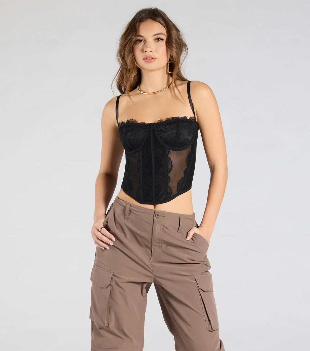 Total Bombshell Lace Corset Top