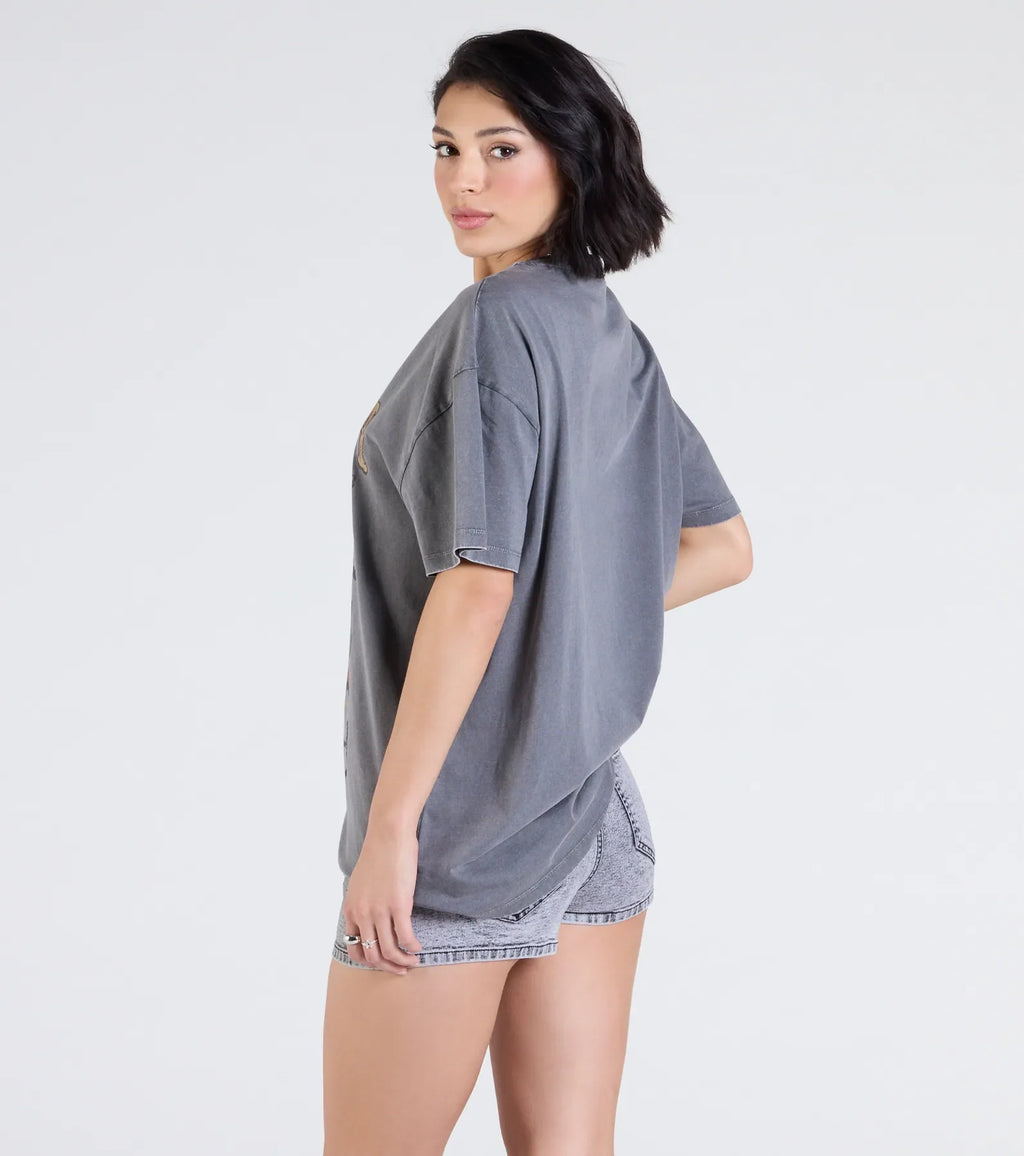 Wild And Free Oversized Graphic Tee