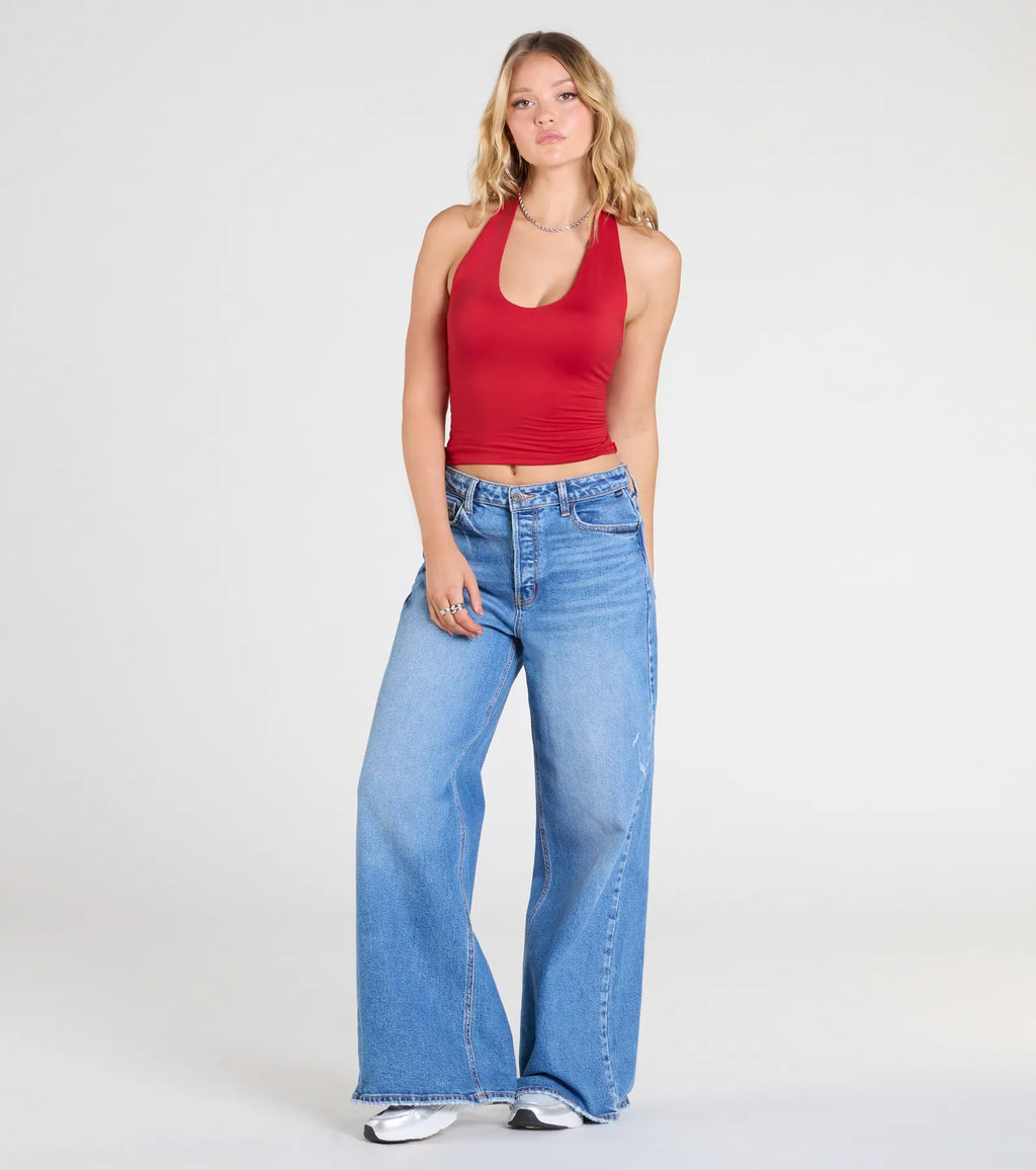 Sultry Inspiration Halter Crop Top