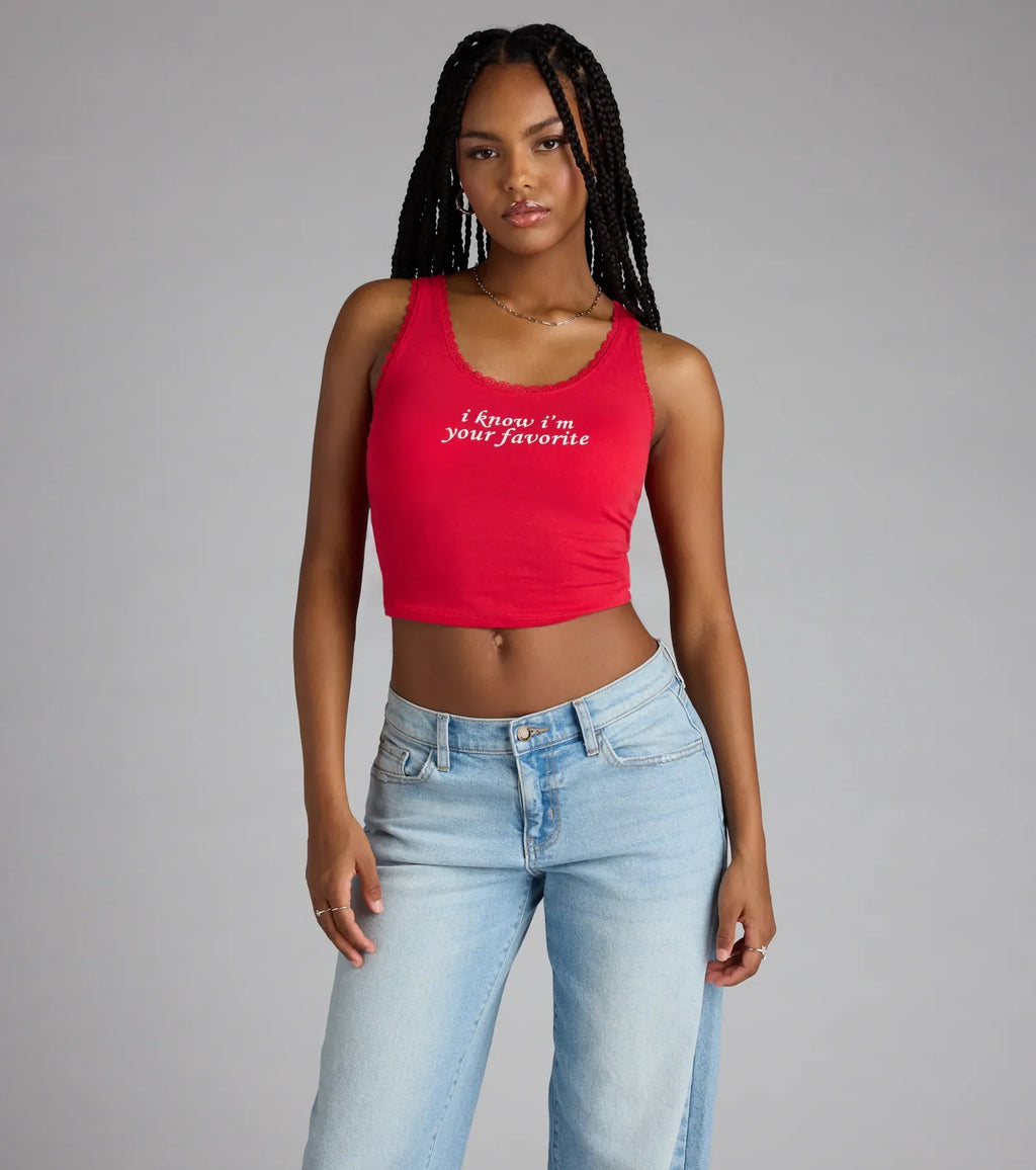 I Know I'm Your Favorite Graphic Tank Top