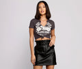 Major Babe Edgy Cropped Graphic Tee