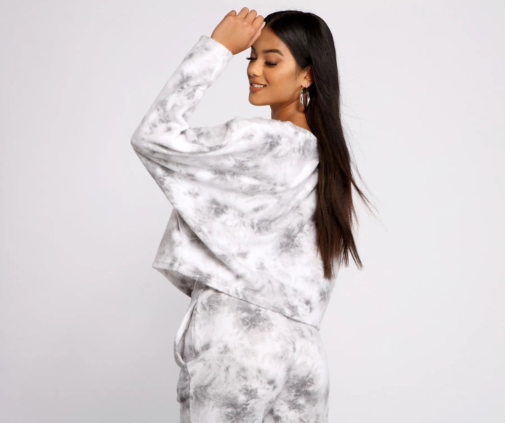 Major Cozy Vibes Tie Dye Top