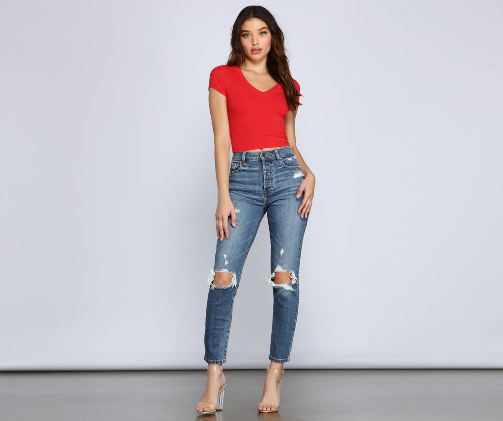 Must-Have Ribbed Knit Crop Top