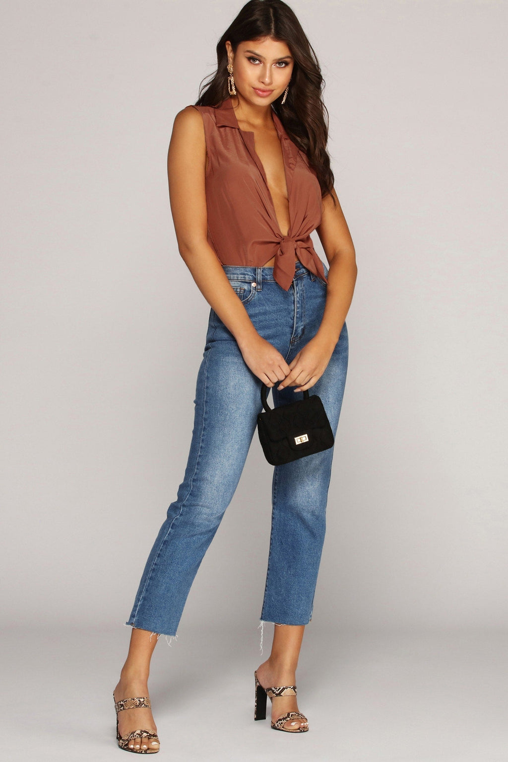Sexy Sophisticate Tie Front Bodysuit