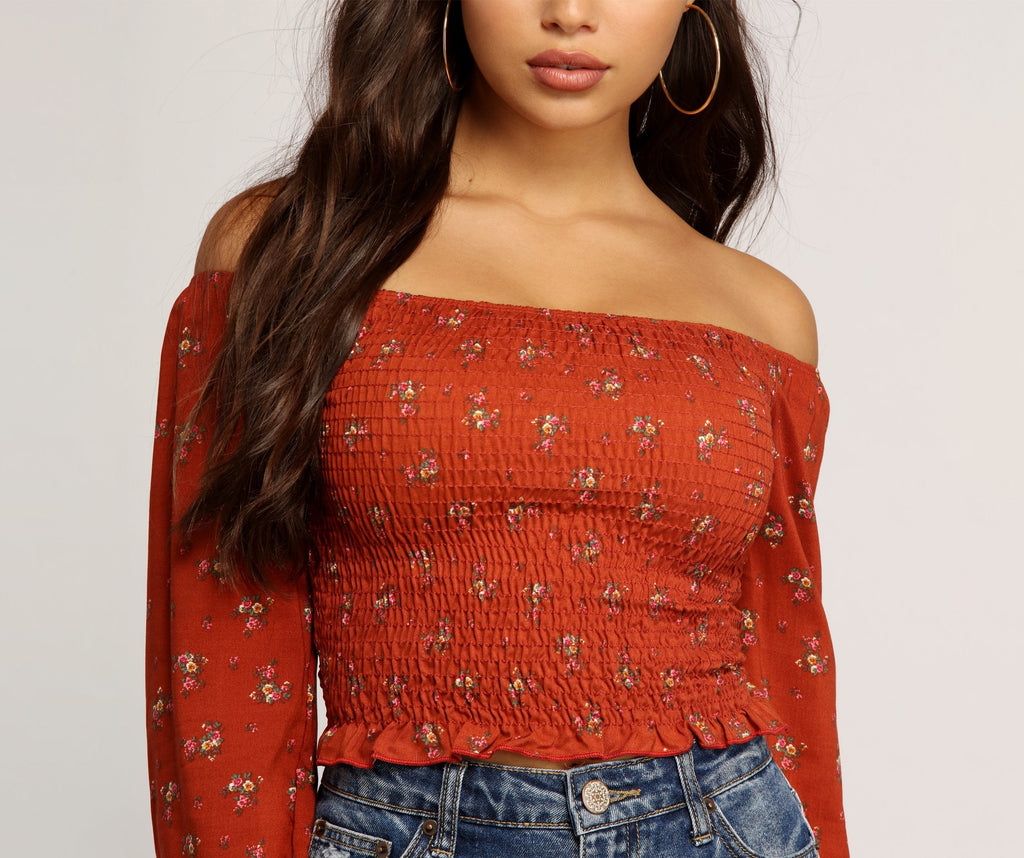Cutie In Floral Smocked Top