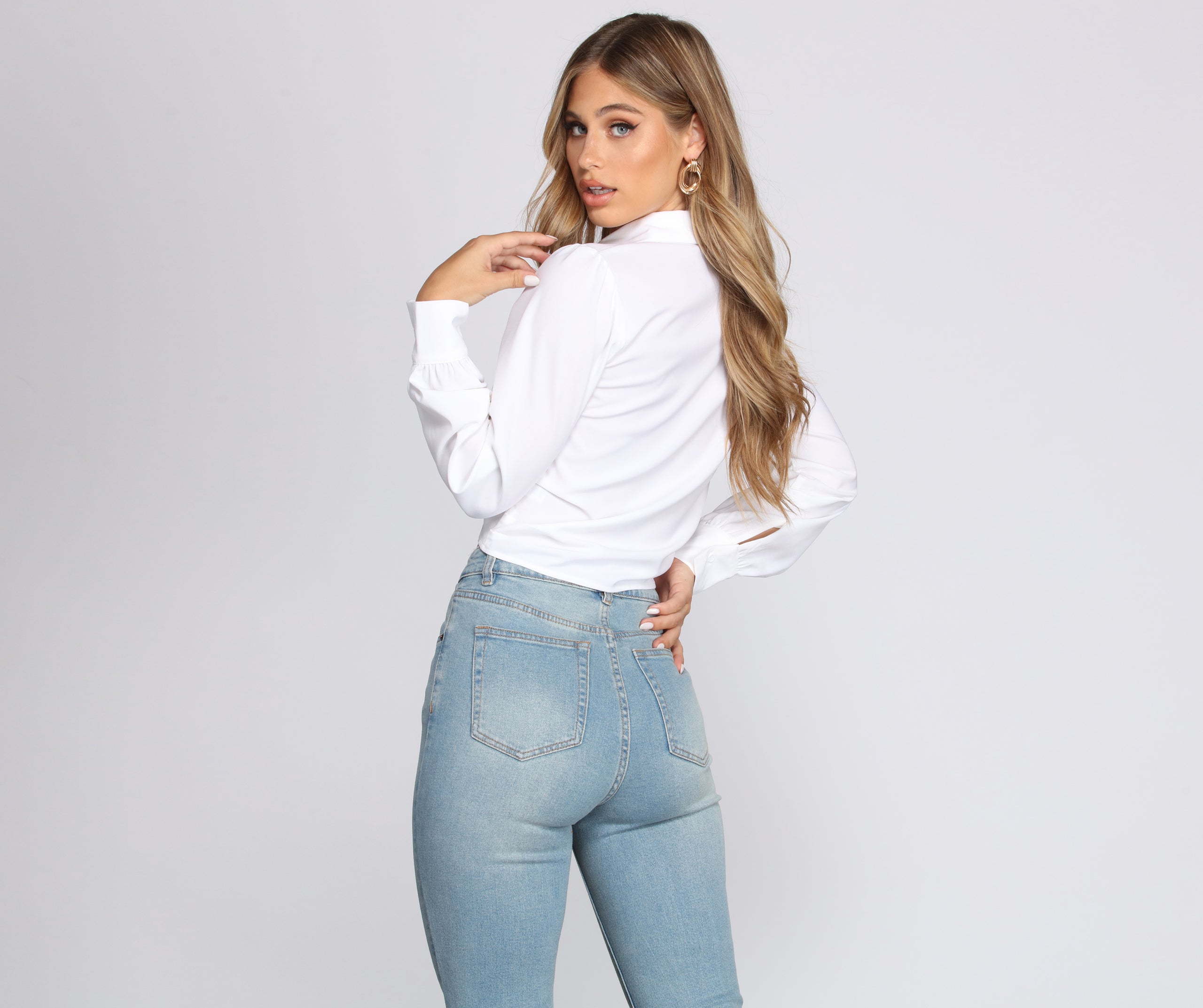 Out Of Office Tie Blouse