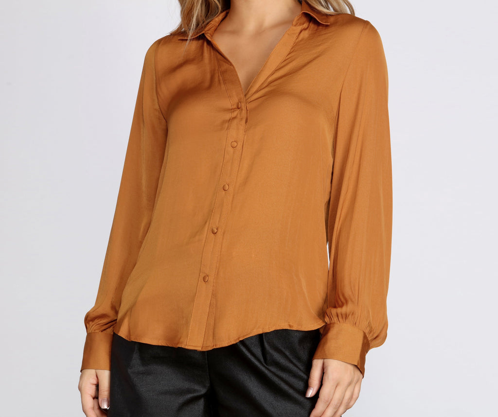 Classically Chic Button Up Blouse