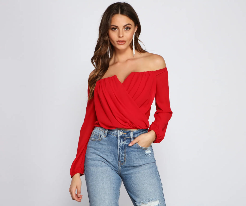 Sophisticated In Chiffon Strapless Top