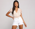 Florals On The Mind Surplice Top