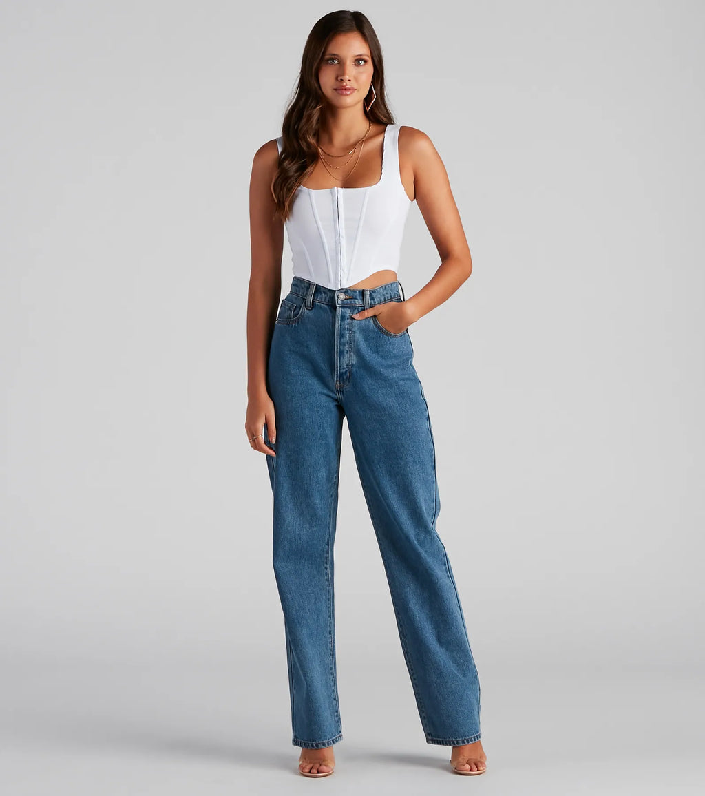 Hook and Eye Corset Crop Top