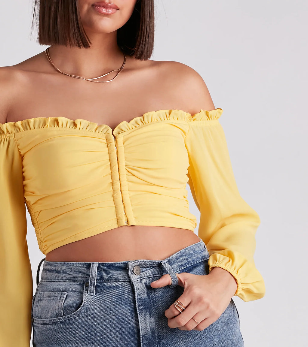 Classic Beauty Off The Shoulder Corset Top