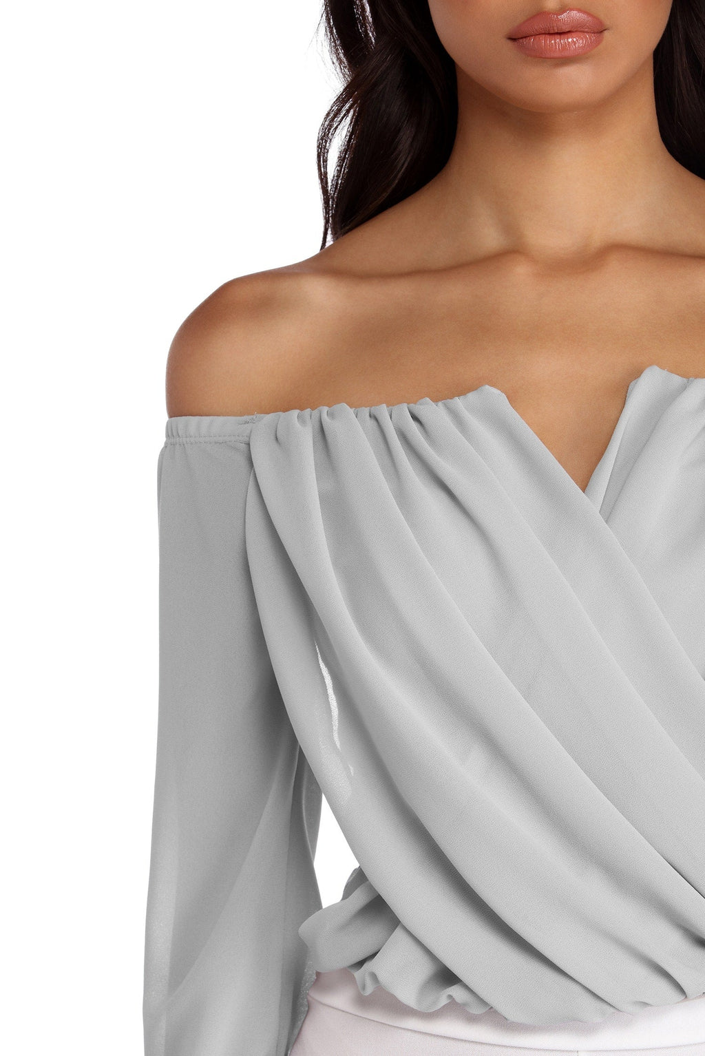 Sophisticated In Chiffon Strapless Top