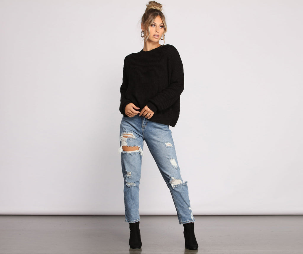 Twist and Stun Open Back Sweater