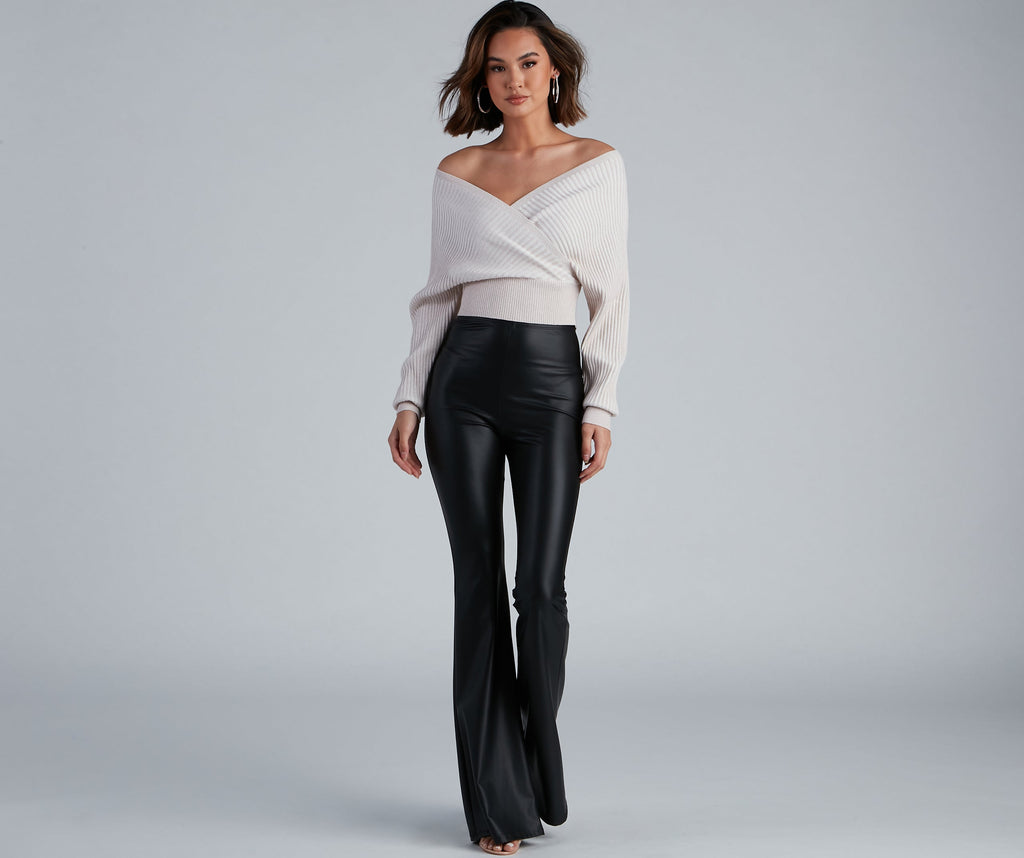 Glitter And Gleam Ribbed Knit Sweater