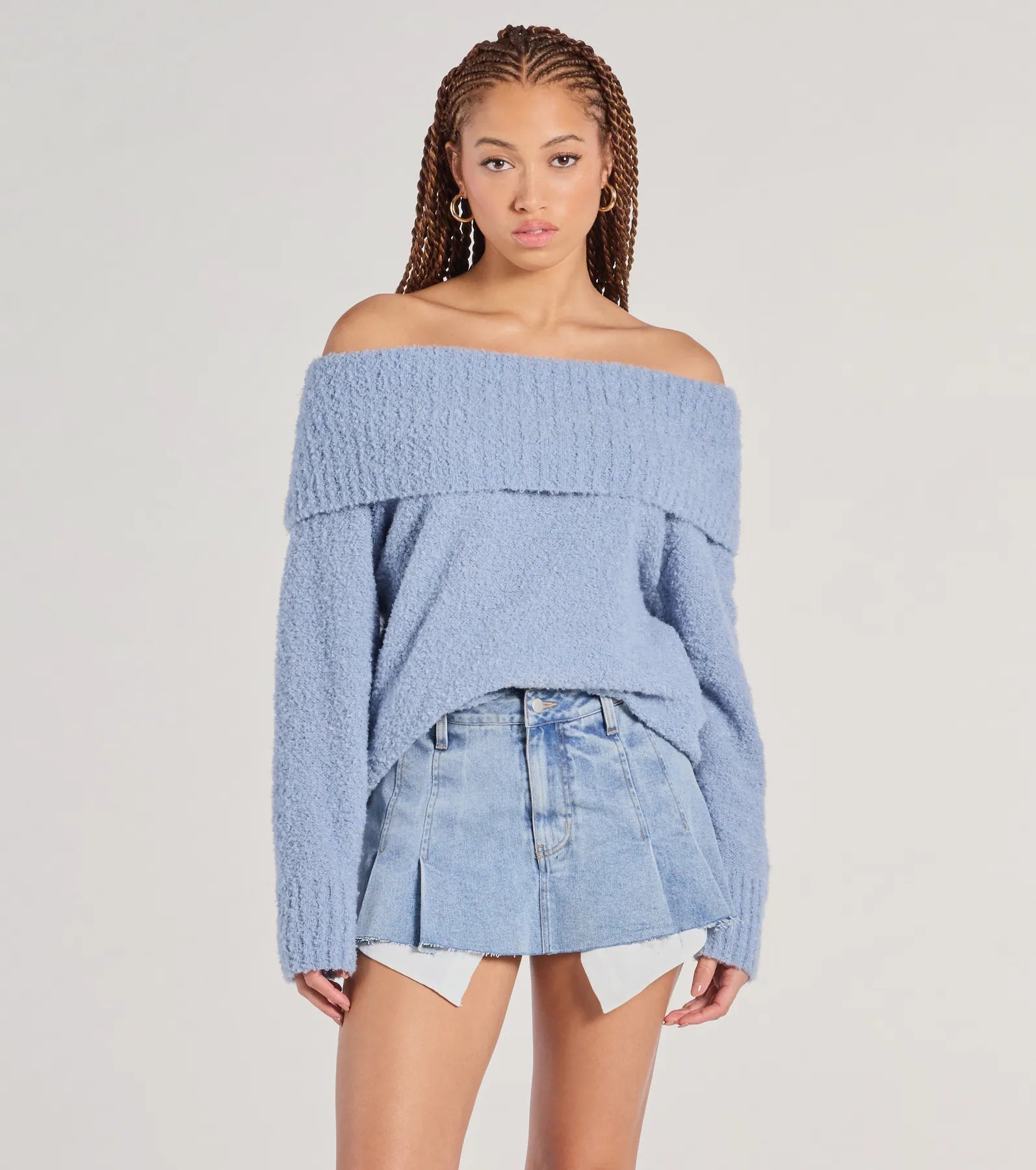 Chilly Days Off-The-Shoulder Sweater