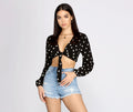 Floral Daze Tie Front Top