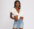 Flutter Baby Tie Front Crop Top