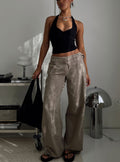 Paltrow Cargo Jeans Washed Brown Petite