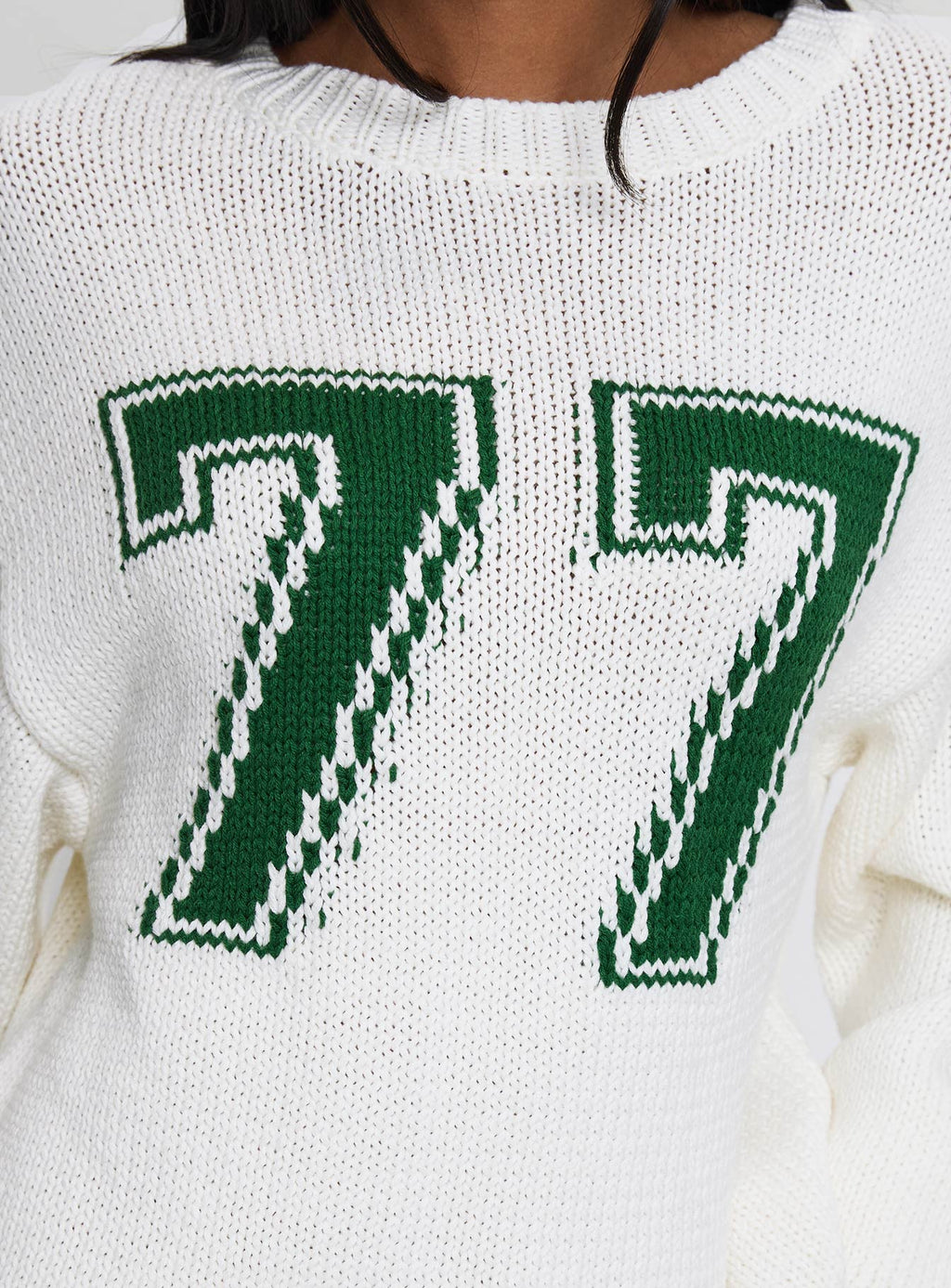 Summer 77 Knit Sweater White / Green
